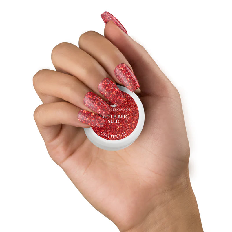 Little Red Sled Glitter Gel
