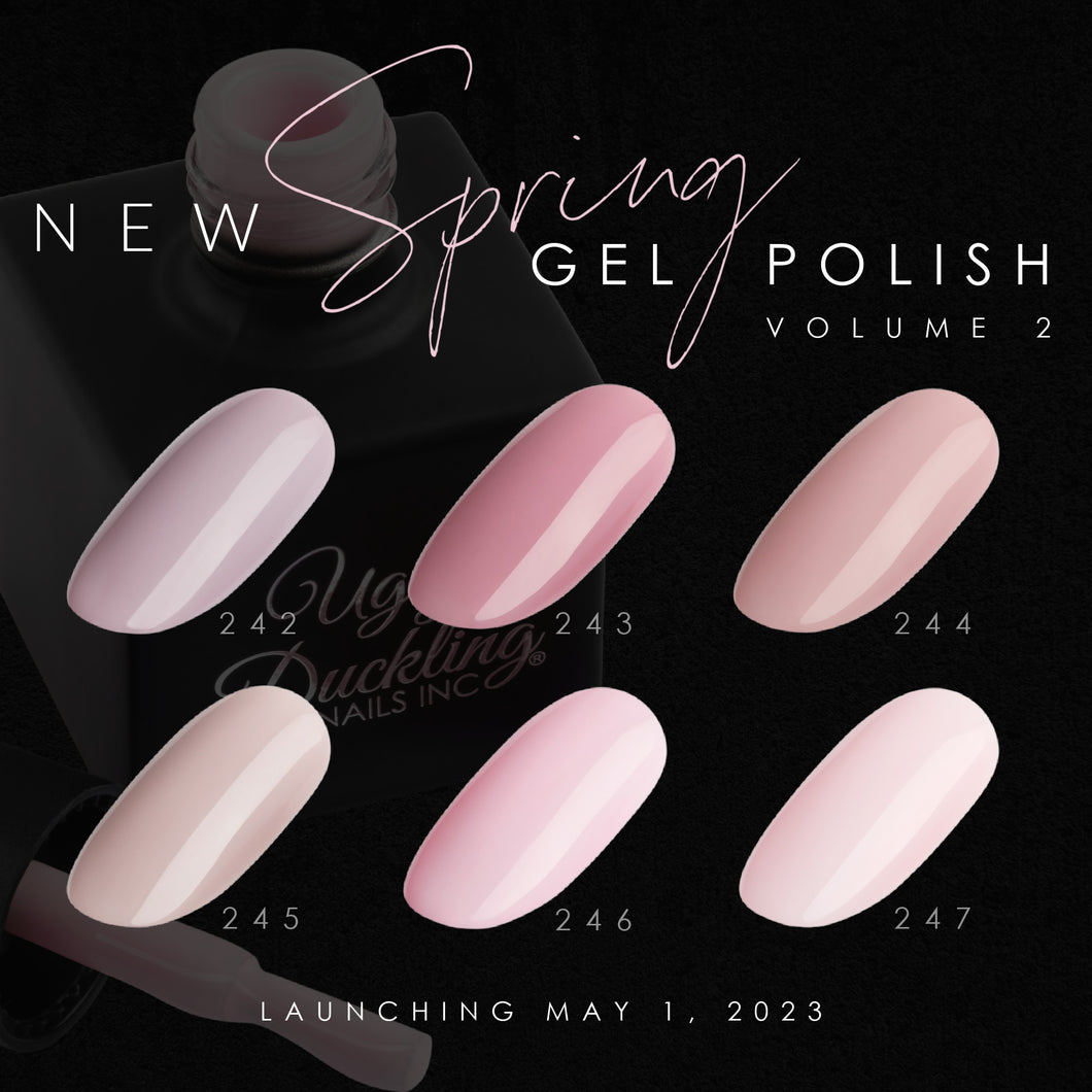 New Spring PINK Gel Polish 6pk Bundle 242-247