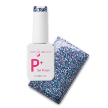 Load image into Gallery viewer, P+ Bratty Blue Glitter Gel Polish
