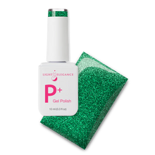 Load image into Gallery viewer, P+ Emerald Green Glitter Gel Polish
