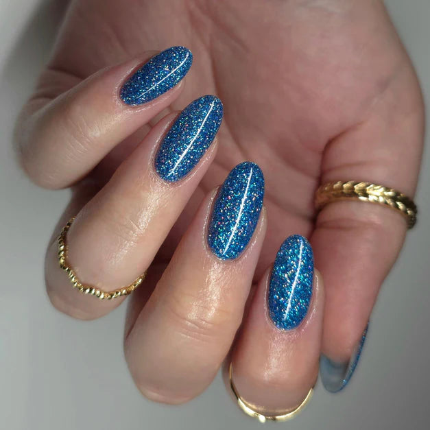 P+ Blast off Blue Glitter Gel Polish