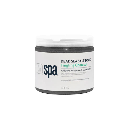 Tingling Charcoal Salt Soak - Energizing Dead Sea Detox with Mint and Ginger