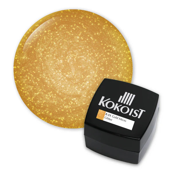 E-51 Gold Micro Glitter Color Gel Pot