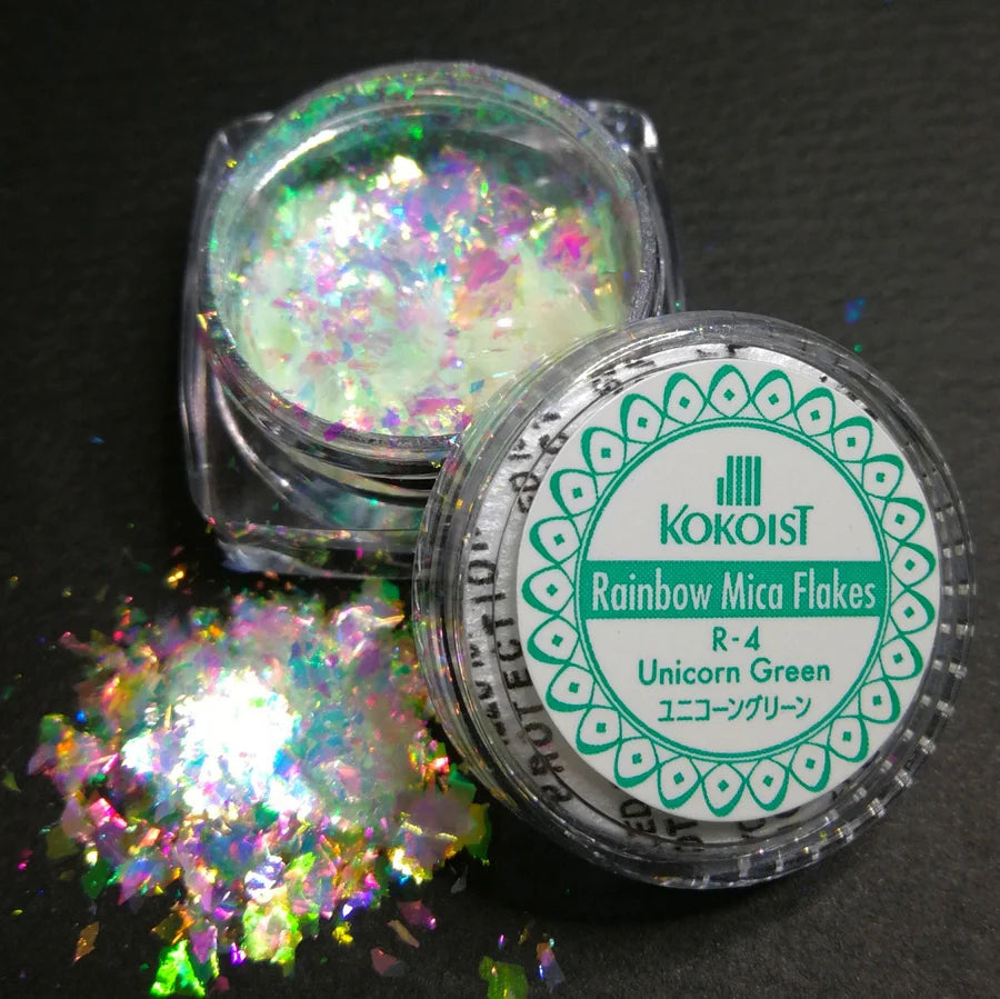 Rainbow Mica Flakes R-4 Unicorn Green