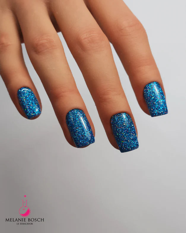 P+ Blast off Blue Glitter Gel Polish