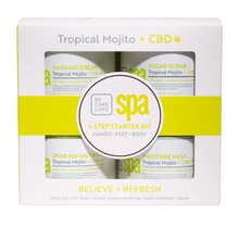 Load image into Gallery viewer, Tropical Mojito Mint + CBD 4 Step 16oz Starter Kit
