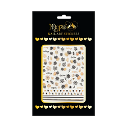 Sticker 82 - Black and Gold Fall Leaves