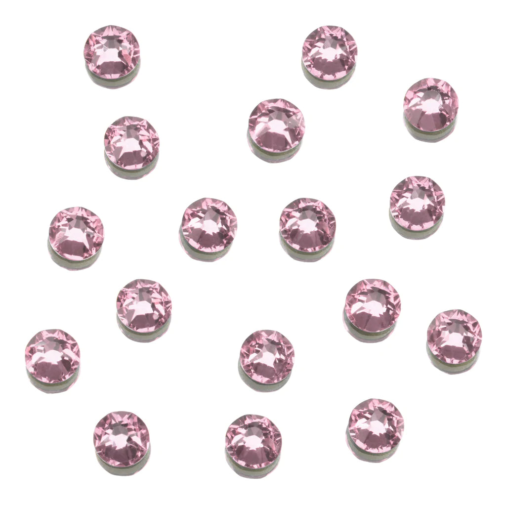 Ugly Duckling Clear as Mud Crystals - Light Rose Flat Back - Round