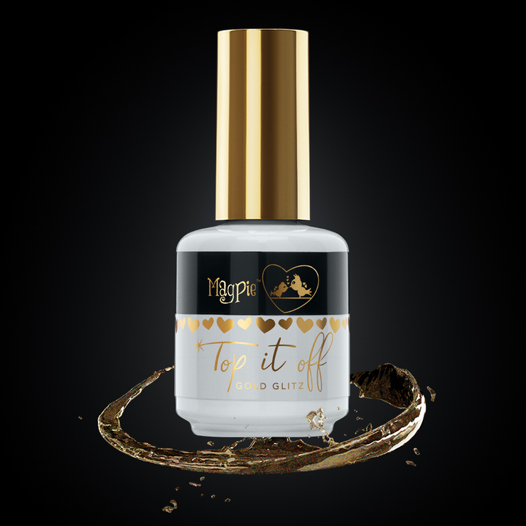 Top It Off No Wipe Top Coat - Gold Glitz
