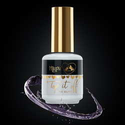 Top It Off No Wipe Top Coat - Pink Glitz