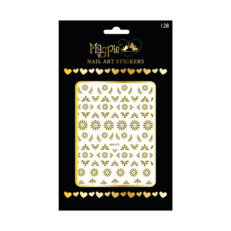 Sticker 128 - Abstract Floral Gold